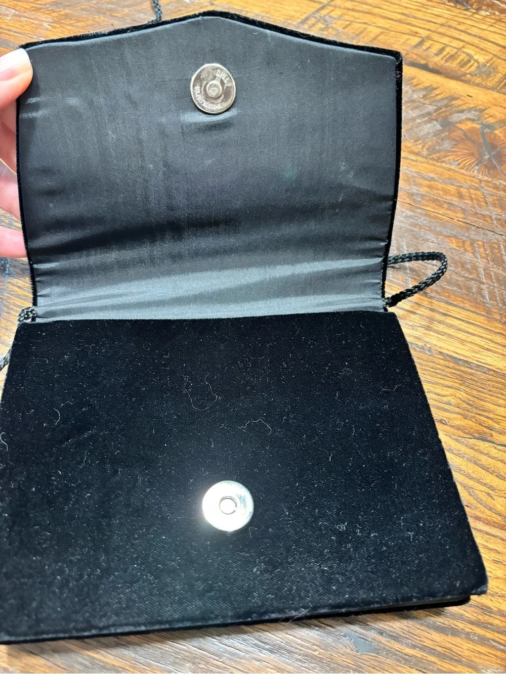 Vintage ‘80’s Black Velvet Structured shoulder bag/clutch-pristine condition!!